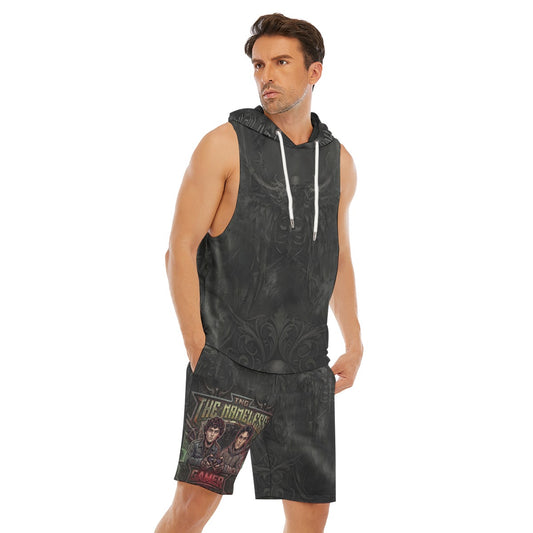 All-Over Print Men's Sleeveless Vest And Shorts Set