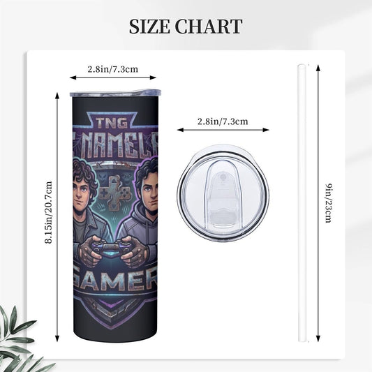 The Nameless Gamer 20OZ Straight Cup With Sliding Lid Printed in USA