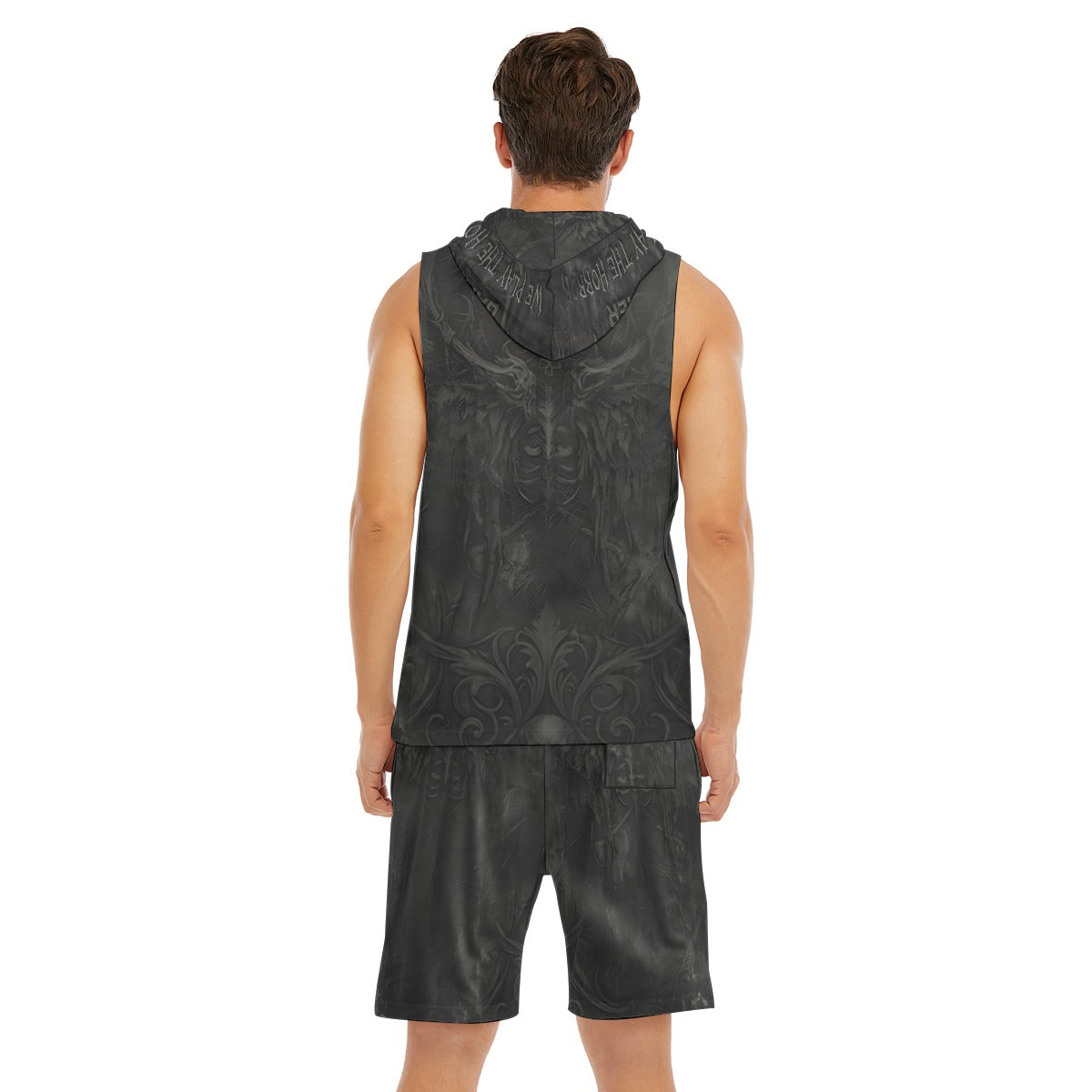 All-Over Print Men's Sleeveless Vest And Shorts Set